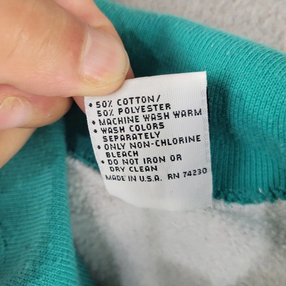 Vintage Cat Winter Sweatshirt Womens 1X Gray Collared Snowy Scenery Made USA 90s - Picture 3 of 13